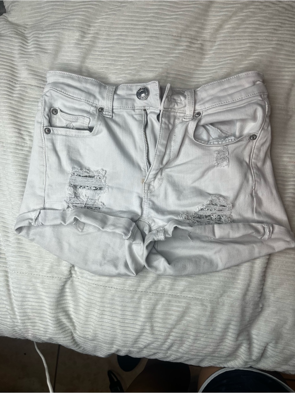 American Eagle Outfitters Light White Denim Shorts
